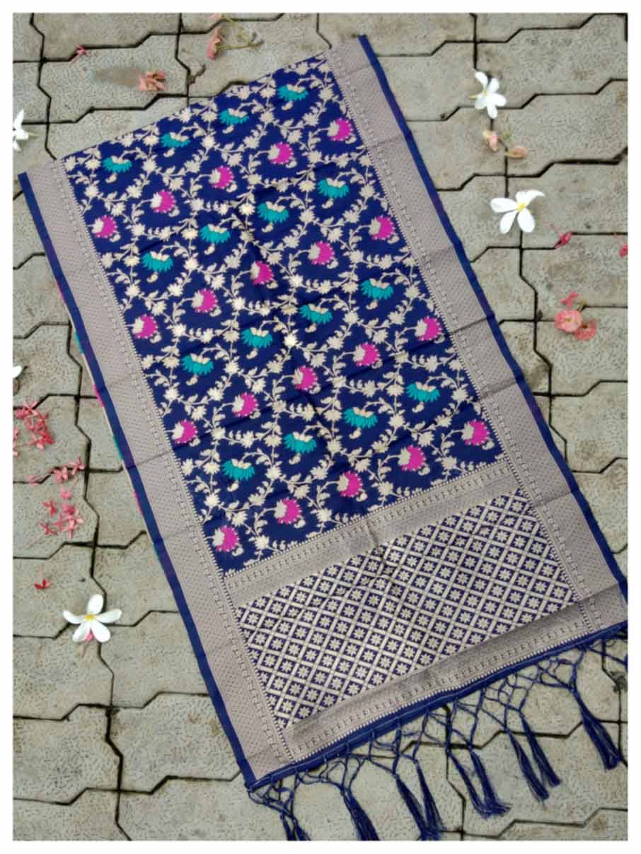 Silk Zari Work Banarasi Dupatta Traders-KD262Dark Silk Zari Work Banarasi Dupatta Traders-KD262Dark